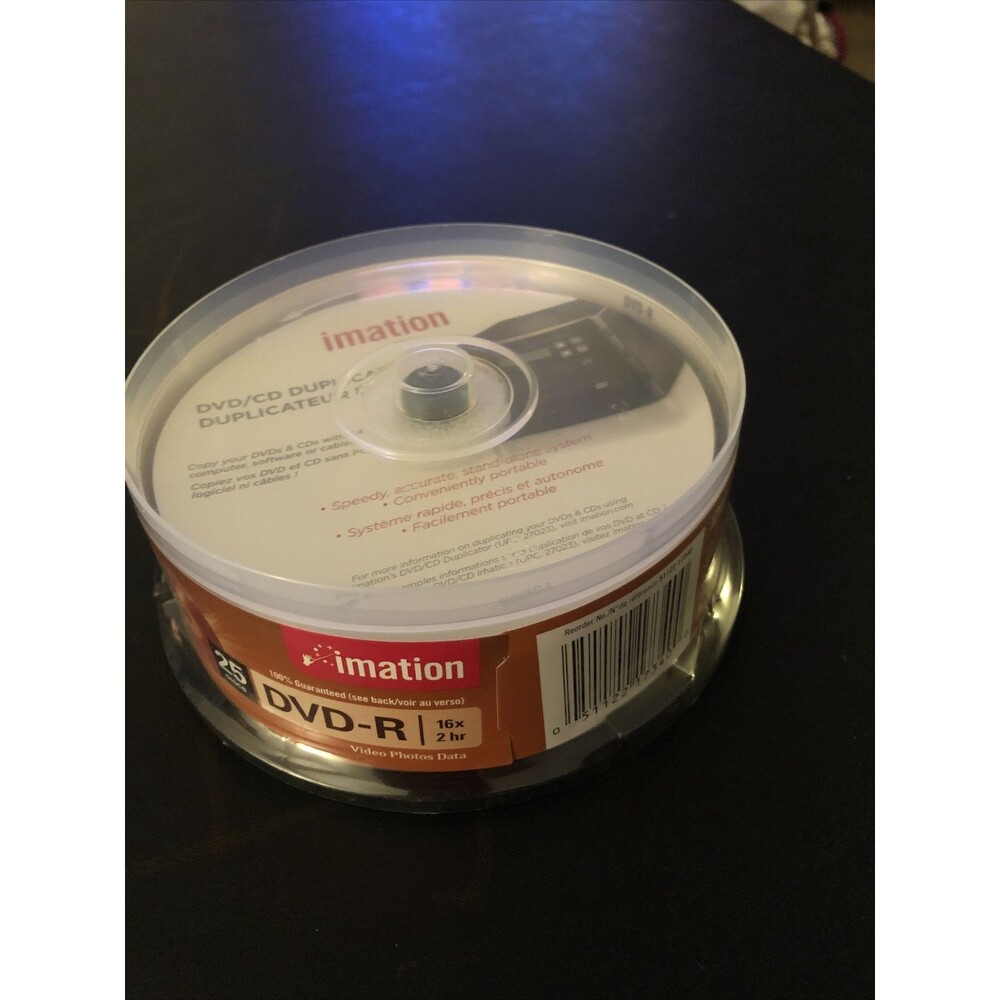 Imation 25 Discs DVD-R 16x 2hr - New